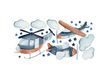 NJ2119 sienų lipdukas Lėktuvai