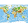 NJ3452 sienų lipdukas Pasaulio žemėlapis