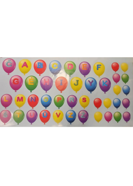 NJ3628 sienų lipdukas Raidės balionai